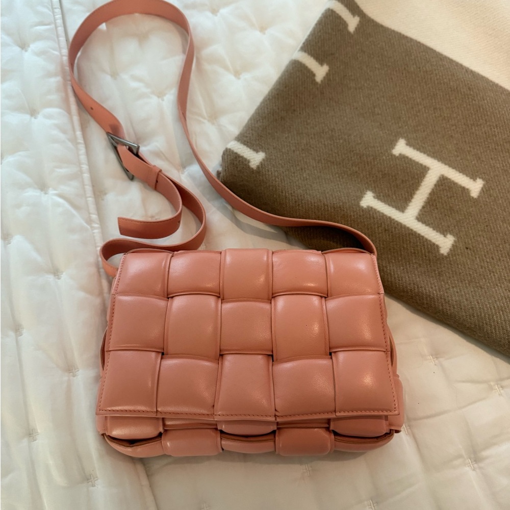 Bottega Veneta Pink Quilted Crossbody Bag